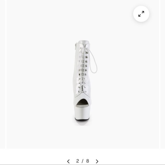 NEW Pleaser Adore-1021 Lace-Up Front Ankle Boots Pole Dance New in Box - Picture 2 of 10